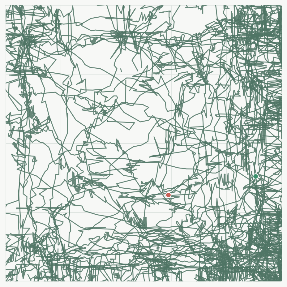 Movement trajectory from a completed RodentMetrics Open Field analysis